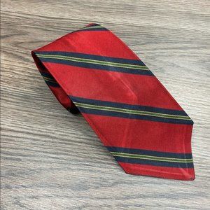 Robert Talbott Red w/ Navy & Green Stripe Tie